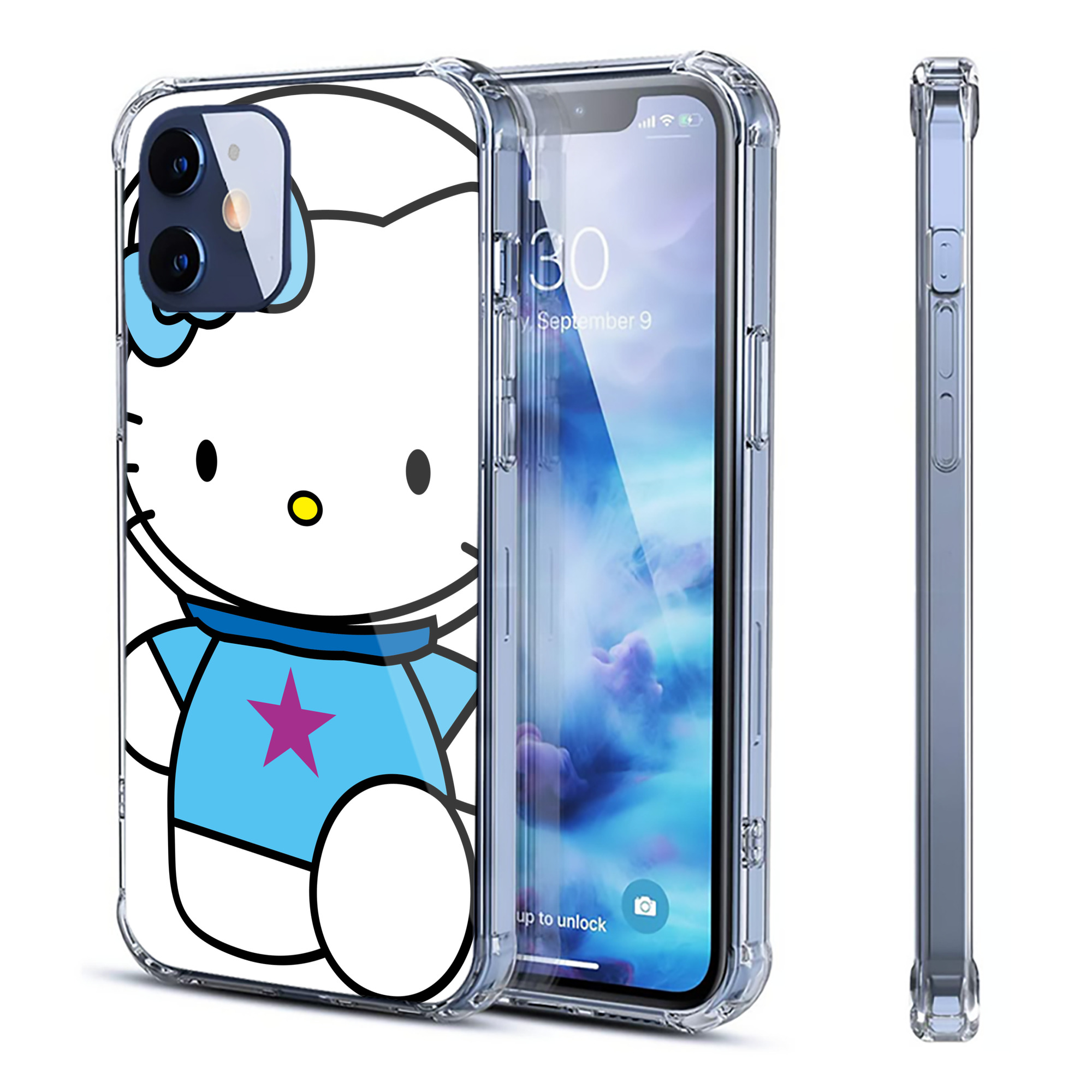 （画像用） Hello Kitty ハローキティ 【iPhone 12シリーズ対応】透明スマホケース（クリアソフトケース）